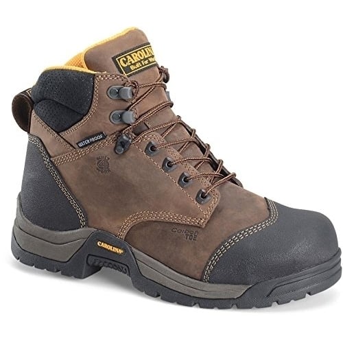 CAROLINA Mens 6 Bruno Lo Carbon Composite Toe ESD Waterproof Work Boot Dark Brown - CA5522 DARK BROWN Image 4