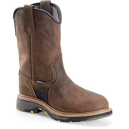 CAROLINA Mens 10" Well X WorkFlex Composite Toe Ranch Wellington Work Boot Dark Brown - CA4559  DARK BROWN Image 1