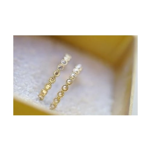 Popular style retro 1.5mm small row Pearl Ring Image 2