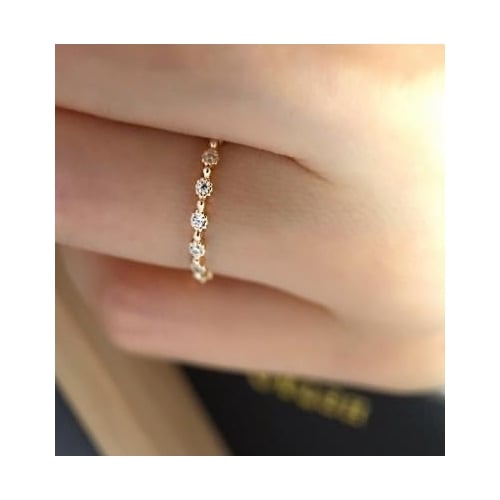 Ring retro Korean style ins net red ring Popular style ring with Popular style and Artificial zircon Image 2