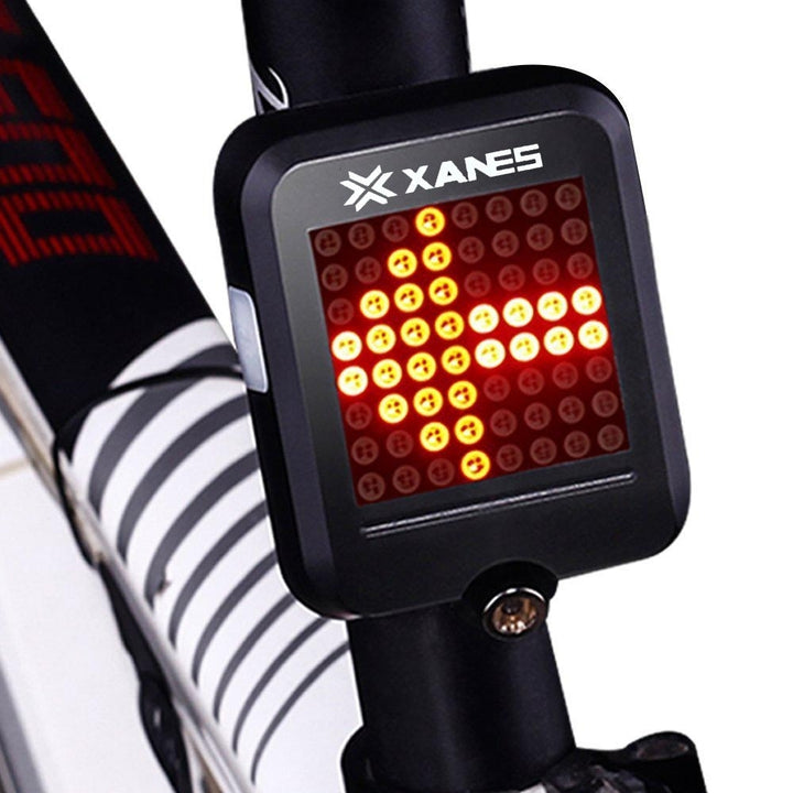 Bike Front Light 64 LED Intelligent Brake Warning Bicycle Taillight Set German Standard Image 6