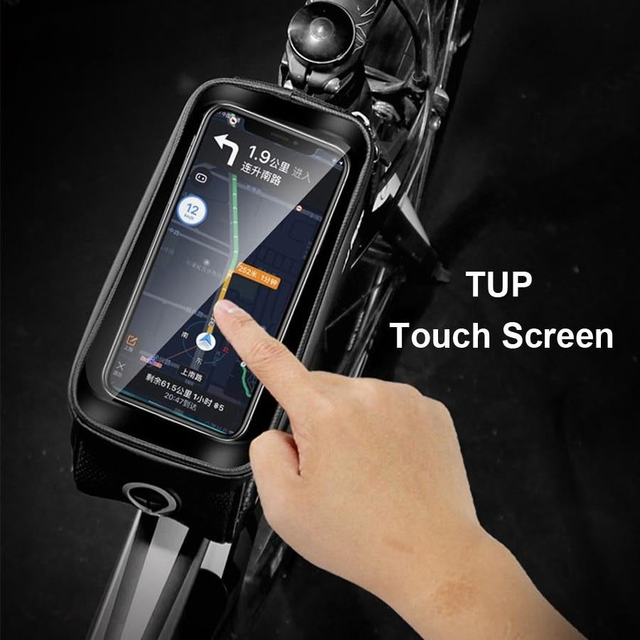 Rainproof Frame Front Top Tube Cycling Phone Case Bag up to 6.5inch TouchScreen Image 12