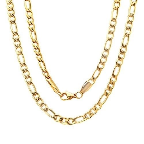 14K Gold Filled  Figaro Necklace 20" Unisex Image 1