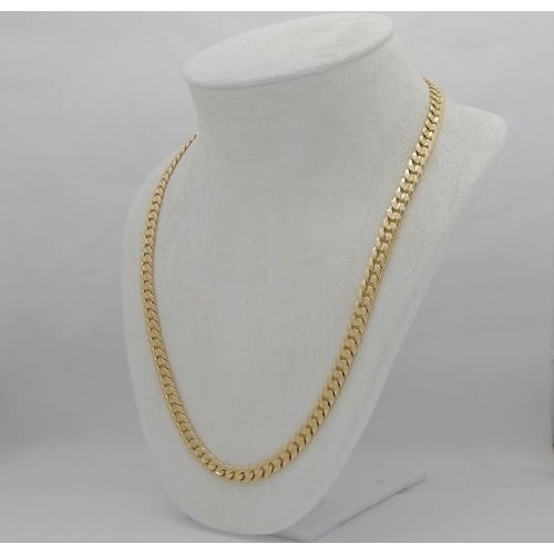 14K Gold Filled Mate Finish Cuban Chain 24" Image 1