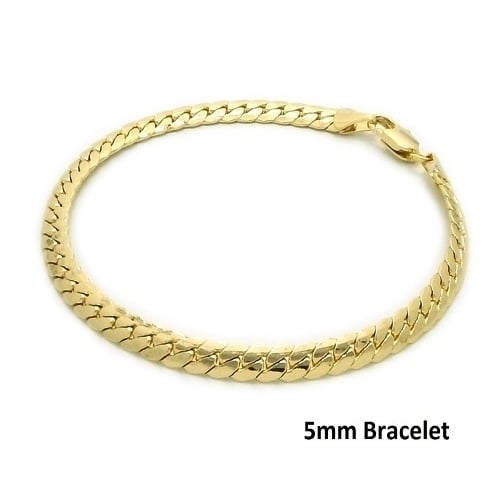 14K Gold FIlled Miami Cuban Bracelet 5mm Image 1