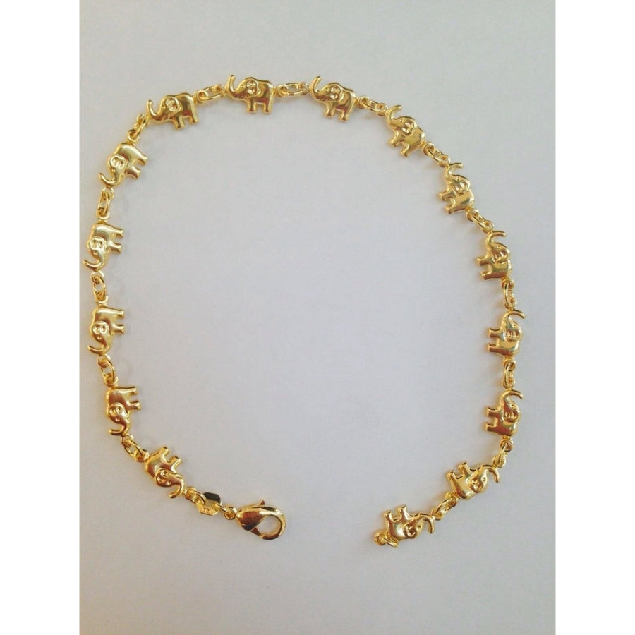 18k Gold filled Elephant Bracelet Image 1