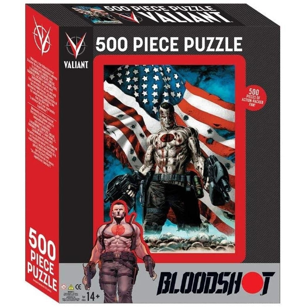 Valiant Comics Universe Bloodshoot USA Flag 500 Piece Jigsaw Puzzle Mighty Mojo Image 1