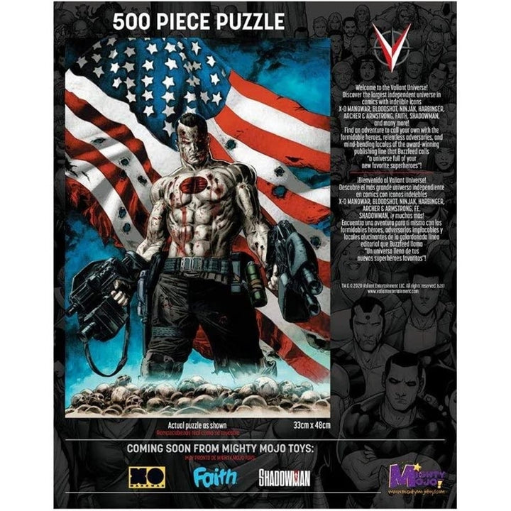 Valiant Comics Universe Bloodshoot USA Flag 500 Piece Jigsaw Puzzle Mighty Mojo Image 2