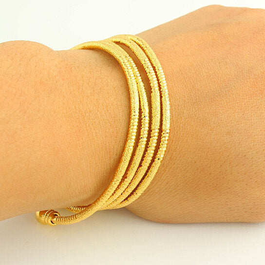 18k Gold Filled Plated COCO Head Bangles Image 1
