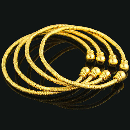 18k Gold Filled Plated COCO Head Bangles Image 2