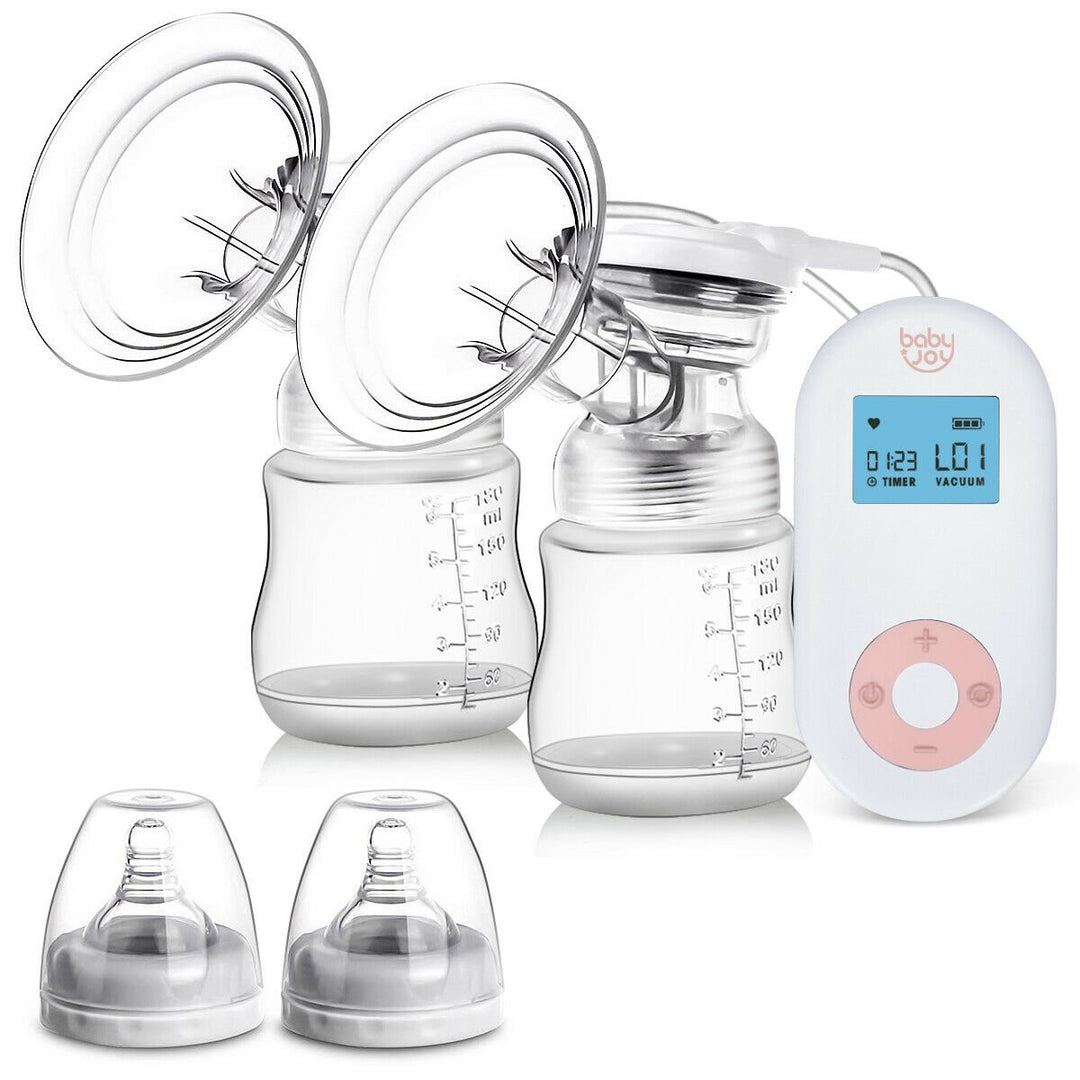 Electric Double Breast Pump, Breast Pump, Portable Dual Suction Nursing Breastfeeding Pump Image 1