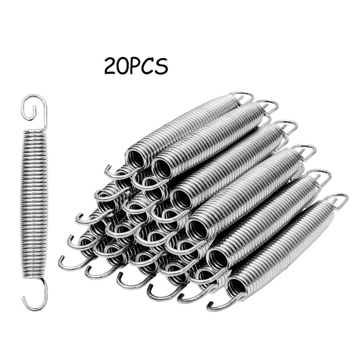 20pcs 7 Silver Heavy-Duty Galvanized Trampoline Spring High Tensile All Weather Image 1