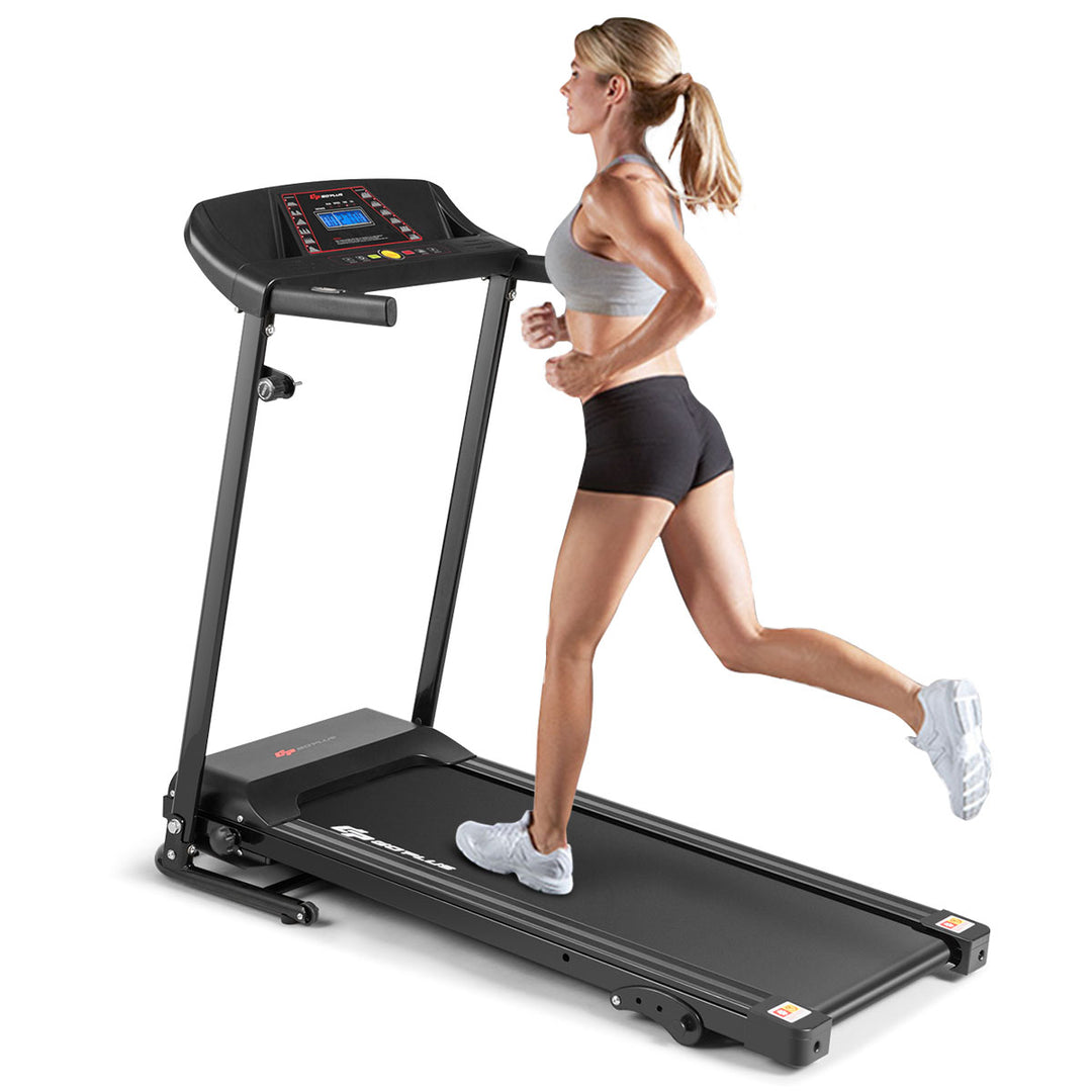 1.0HP Folding Treadmill Electric Support Motorized Power Running Machine Trainer Image 1