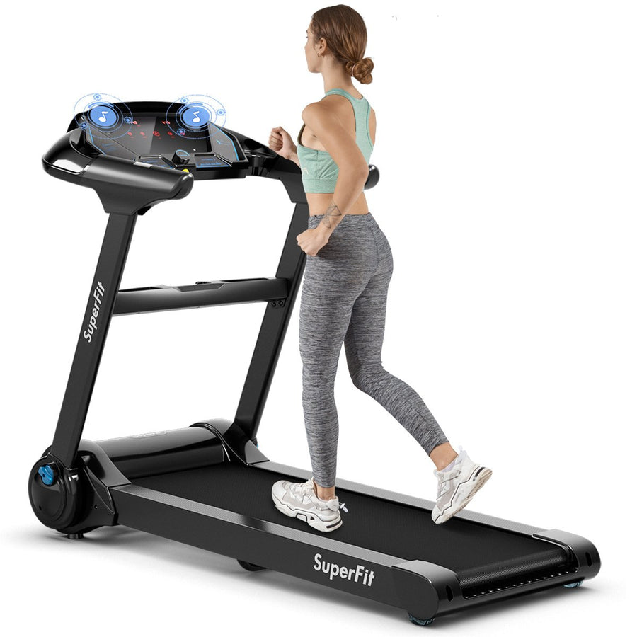 2.25HP Folding Treadmill Running Machine LED Touch Display Image 1