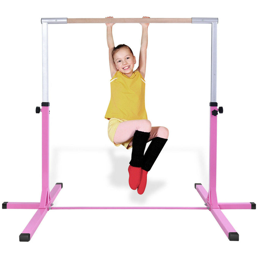 Adjustable Steel Horizontal Training Bar Gymnastics Junior Home Practice Image 1