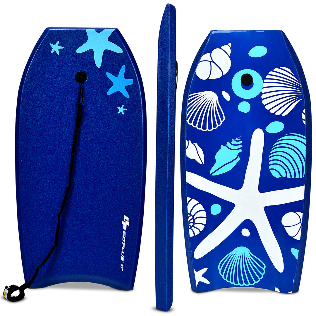 37'' Lightweight Super Bodyboard Surfing W/Leash EPS Core Boarding IXPE Starfish Image 1