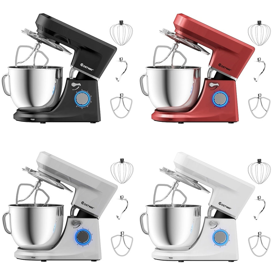 Tilt-Head Stand Mixer 7.5 Qt 6 Speed 660W with Dough HookWhisk and Beater Image 1