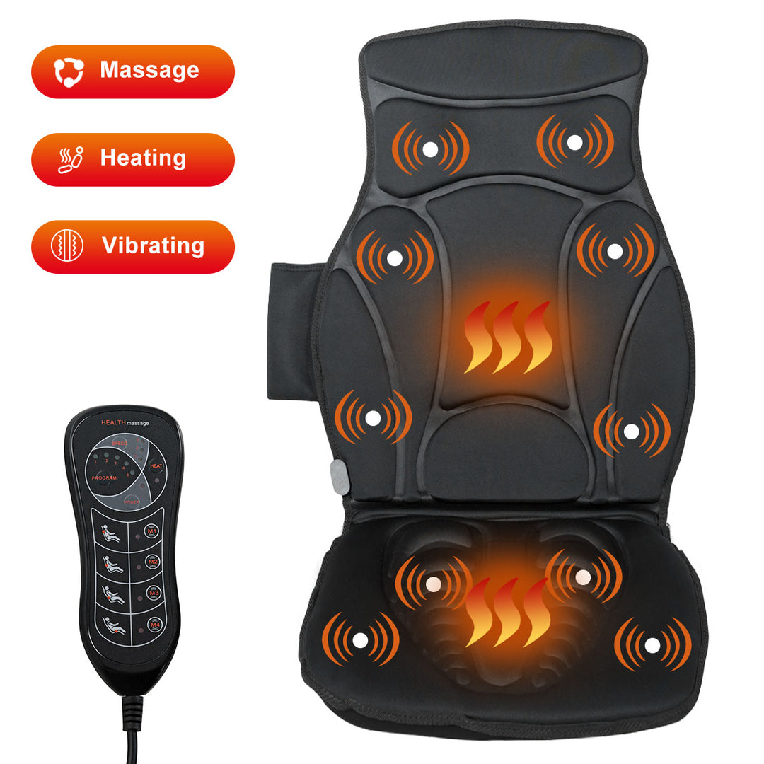 Vibration Massage Seat Cushion Car 10 Vibration Motors Seat Back Massager Image 1