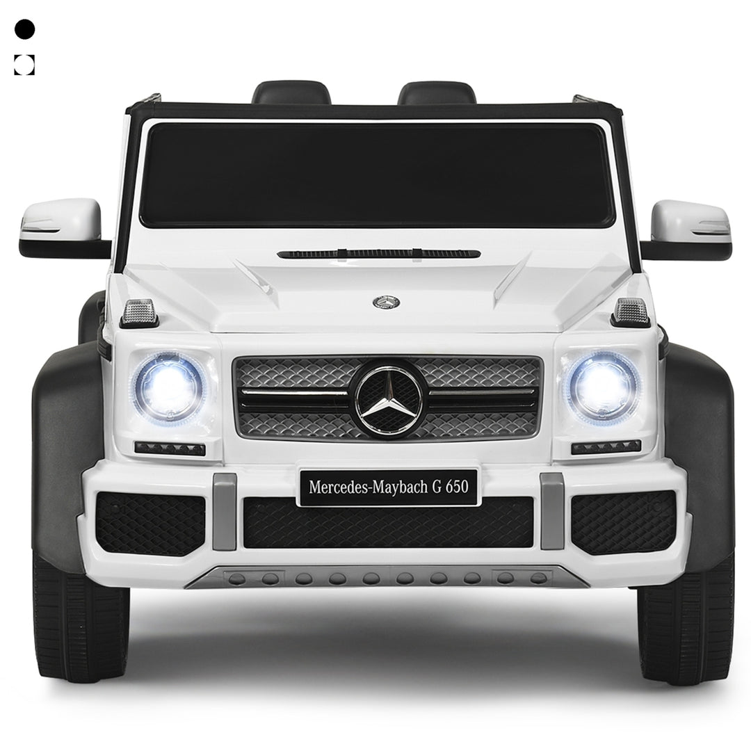 Costway Mercedes-Benz G650 Electric Kids Ride On Car Licensed MP3 RC Remote Control Black\White Image 1