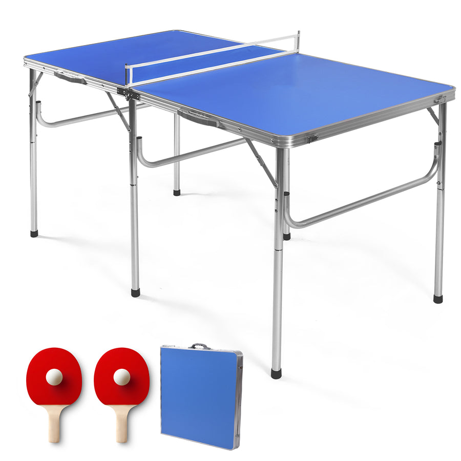 Costway 60 Portable Table Tennis Ping Pong Folding Table w/Accessories Indoor Game Image 1