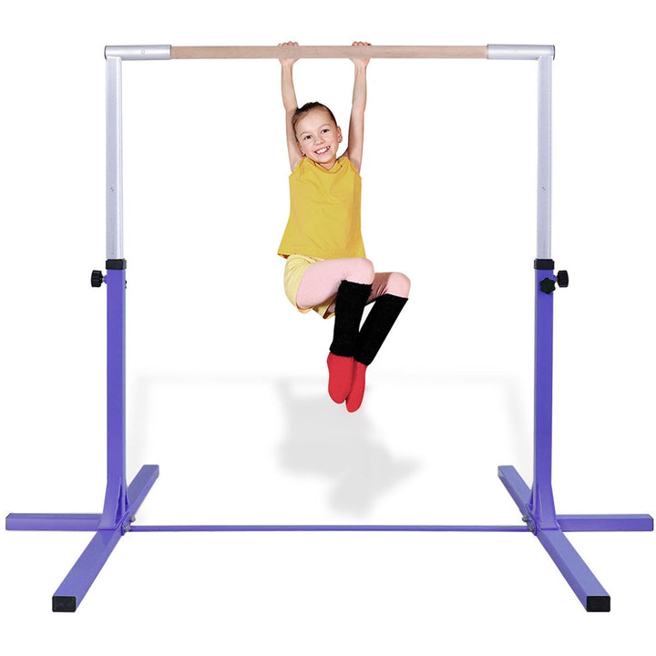 Gymnastic Steel Horizontal Training Bar Junior Home Practice 3-5 Adjustable Image 1