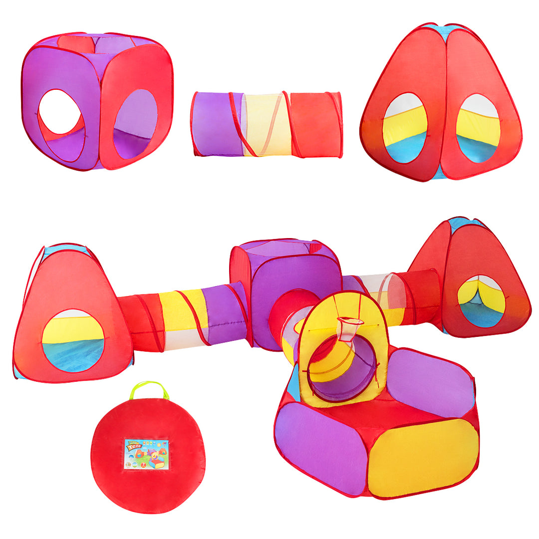 7pc Kids Ball Pit Play Tents and Tunnels Pop Up Baby Toy Gifts Image 1