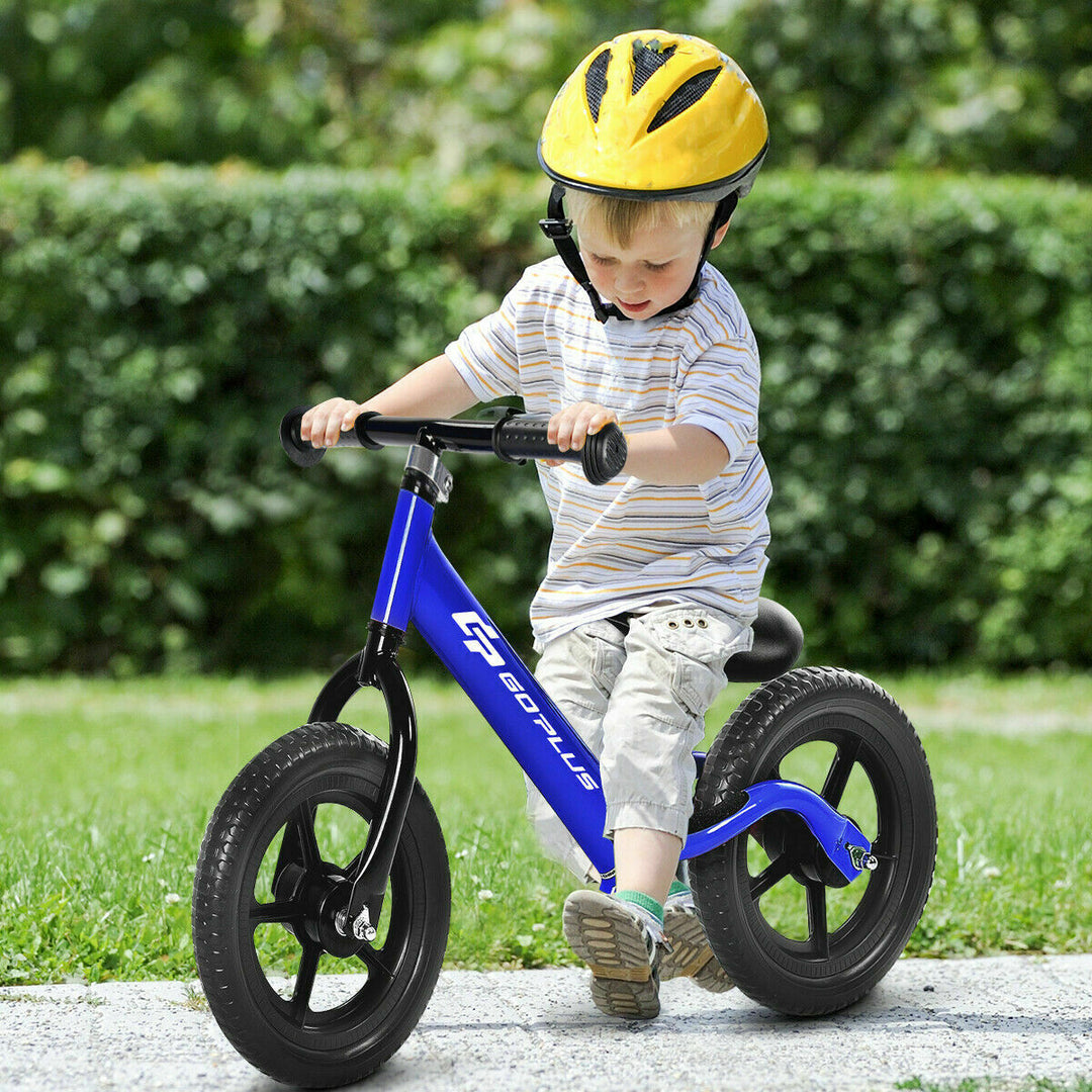 12 Balance Bike Classic Kids No-Pedal Learn To Ride Pre Bike w/ Adjustable SeatBlue Image 1