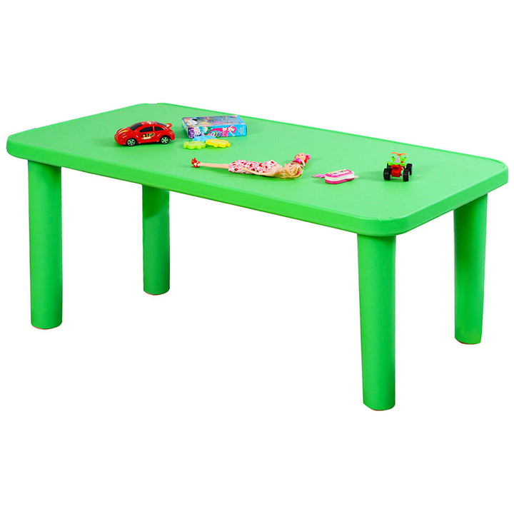 Kids Portable Plastic Table Learn and Play Activity School Home Furniture Green Image 1