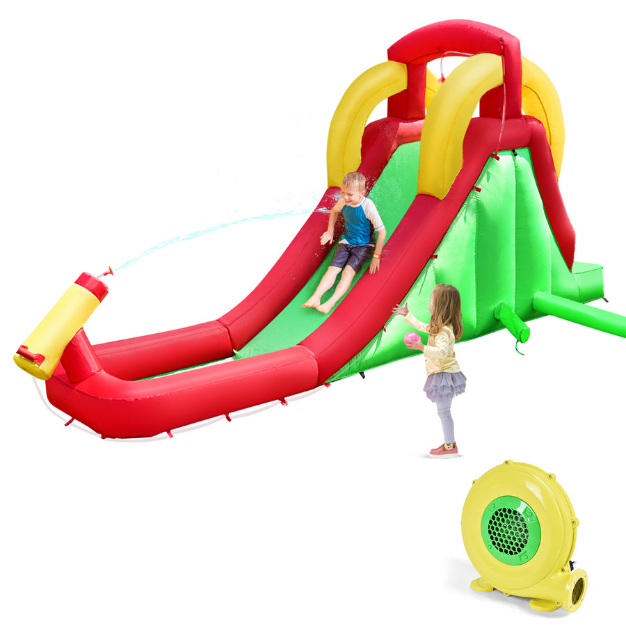 Inflatable Water Slide Bounce House Bouncer Kids Jumper Climbing w/ 480W Blower Image 1