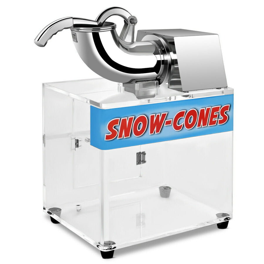 Electric Snow Cone Machine Ice Shaver Maker Shaving Crusher Dual Blades Image 1