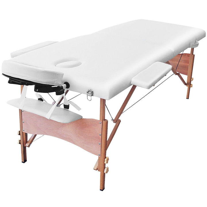 84"l Portable Massage Table Facial SPA Bed Tattoo W/free Carry Case (White) Image 1