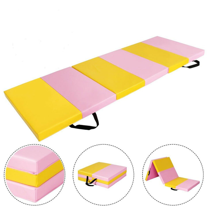 6x2x2.5" 3-Fold Gymnastics Tumbling Mat Yoga Aerobics Gym Exercise Fitness Mat Image 1