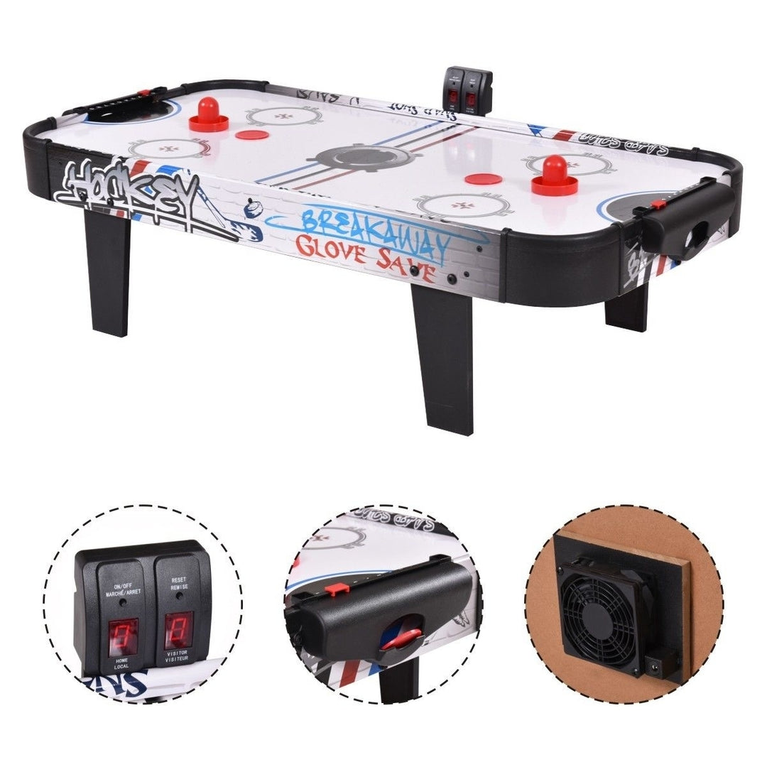 42Air Powered Hockey Table Game Room Indoor Sport Electronic Scoring 2 Pushers Image 1