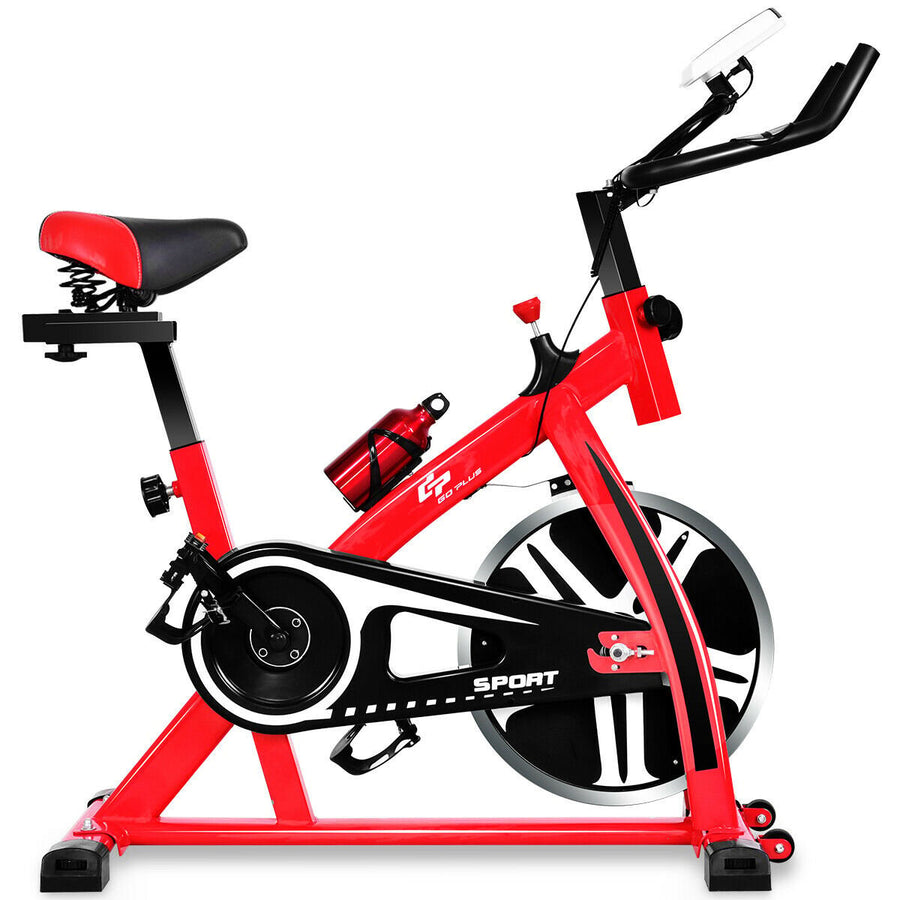 Adjustable Exercise Bike Bicycle Cycling Cardio Fitness LCD w/ 18lb Flywheel Image 1