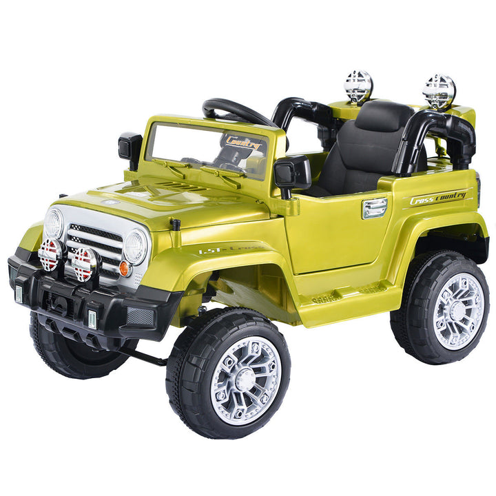 Costway 12V MP3 Kids Ride On Truck Car RC Remote Control w/ LED Lights Music Image 1