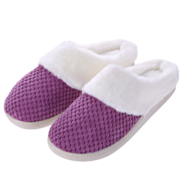 VONMAY Womens Scuff Slip On Slippers House Shoes Fleece Fuzzy Plush Lining Comfort Memory Foam Warm Image 10