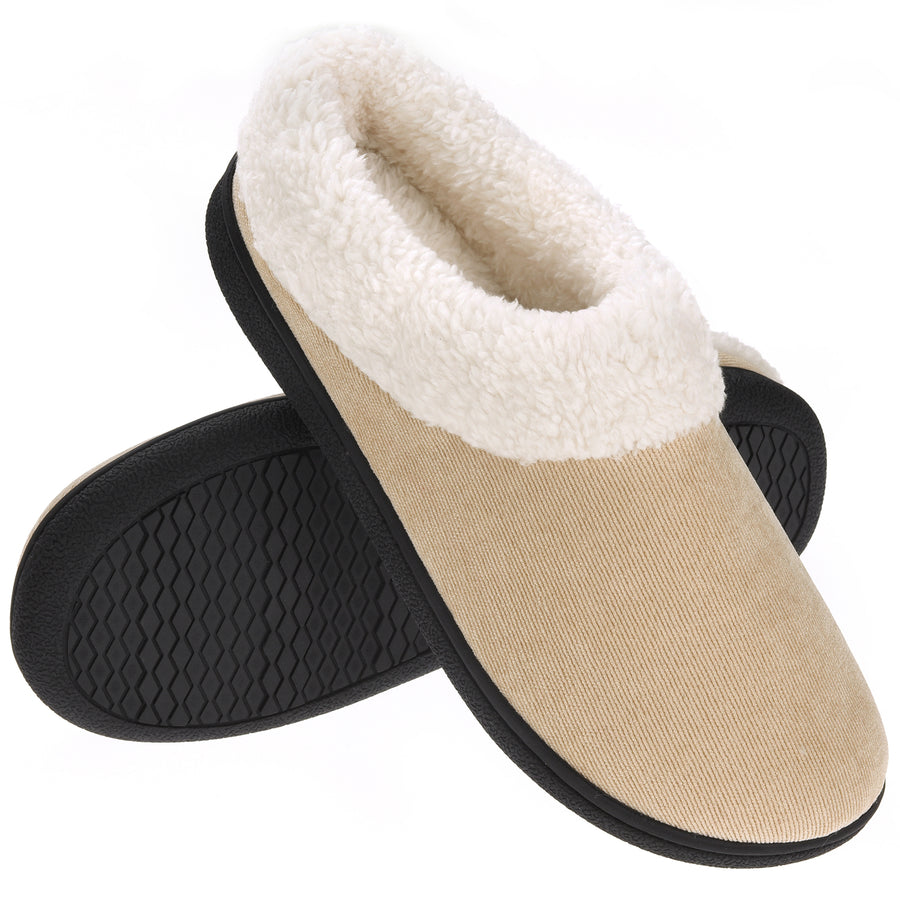 VONMAY Womens Slippers Memory Foam Collar House Shoes Fuzzy Fleece Indoor Outdoor Winter Warm Image 1