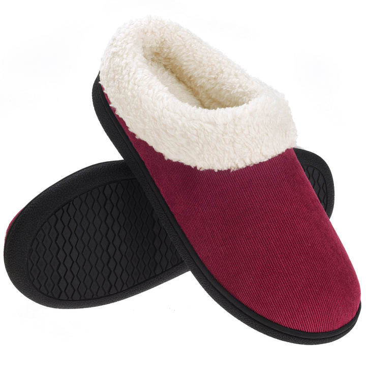 VONMAY Womens Slippers Memory Foam Collar House Shoes Fuzzy Fleece Indoor Outdoor Winter Warm Image 9