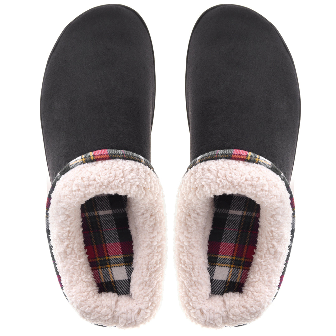 VONMAY Mens Fuzzy Slippers Memory Foam Indoor Outdoor Non-Slip Wool Fleece Image 1