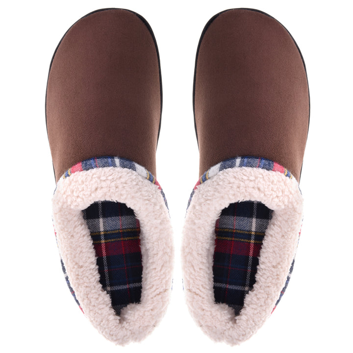 VONMAY Mens Fuzzy Slippers Memory Foam Indoor Outdoor Non-Slip Wool Fleece Image 4