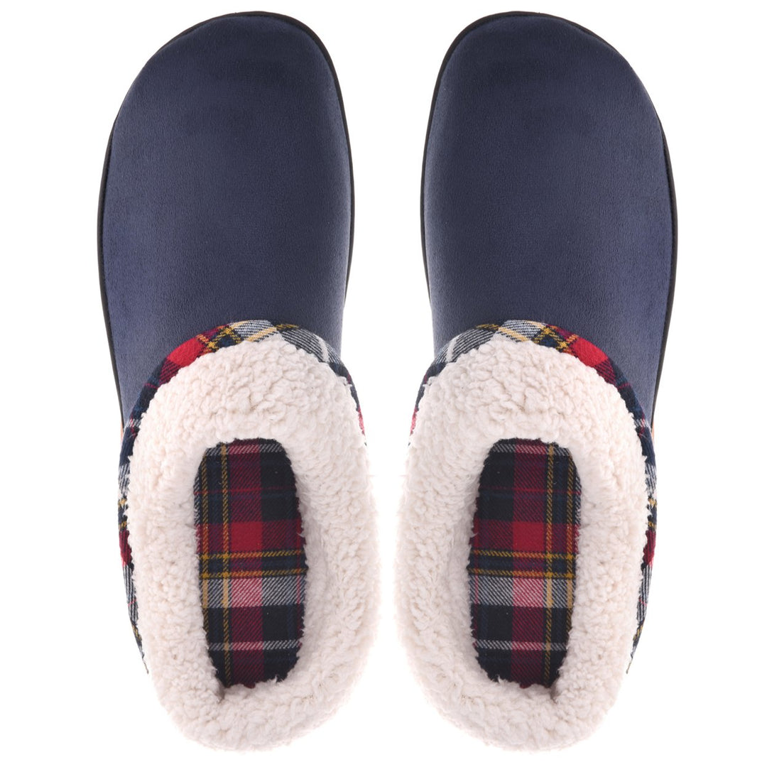 VONMAY Mens Fuzzy Slippers Memory Foam Indoor Outdoor Non-Slip Wool Fleece Image 1