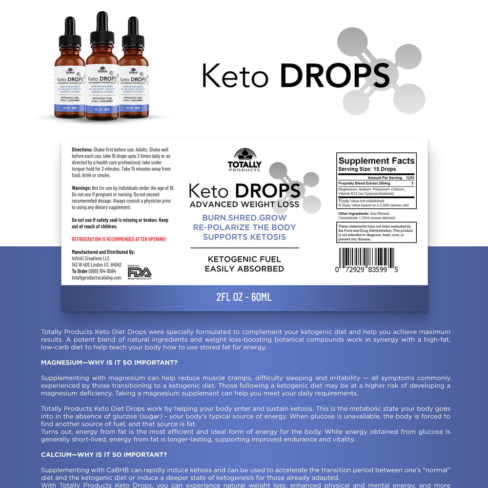 Totally Products Keto Weight Loss Drops Natural Support for Ketogenic Diet Image 2