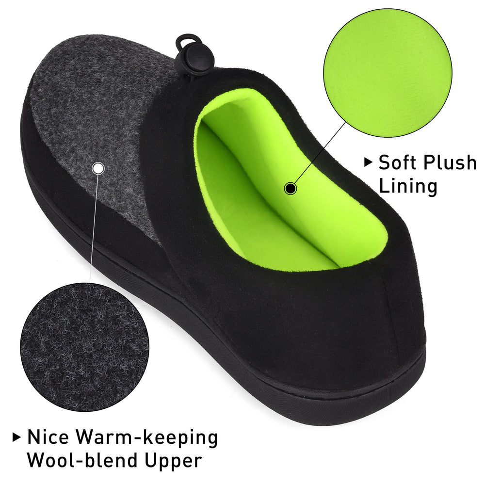 VONMAY Mens Slippers Memory Foam House Shoes Indoor Outdoor Adjustable Breathable Non-slip Image 2