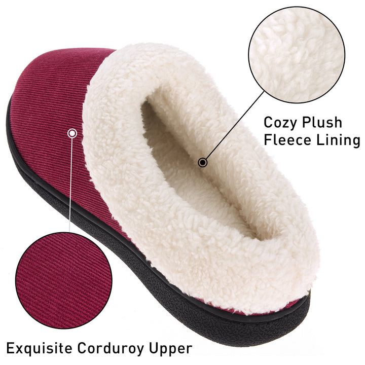 VONMAY Womens Memory Foam Slippers Fuzzy Fleece Indoor Outdoor Warm Shoes Image 10