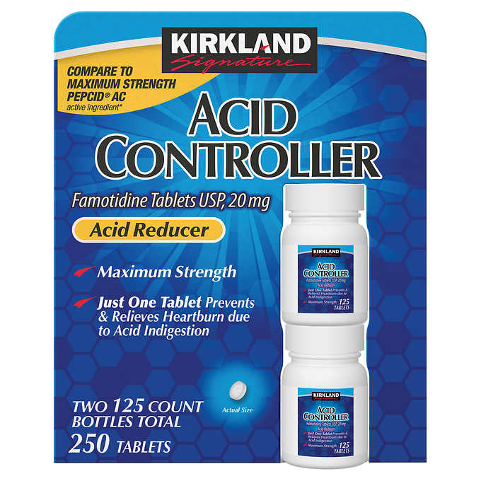 Kirkland Signature Acid Controller 20mg.250 Tablets Image 1