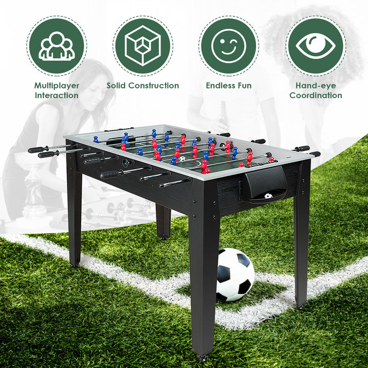 Costway 48 Competition Sized Wooden Soccer Foosball Table Adults and Kids Home Recreation Image 6