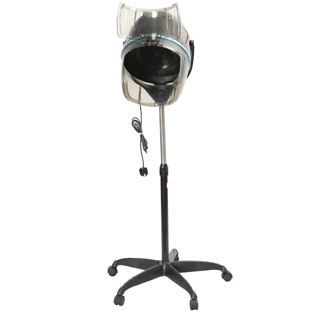 Costway Adjustable Stand Up Hood Floor Hair Bonnet Dryer Rolling Base Salon Wheels Image 2