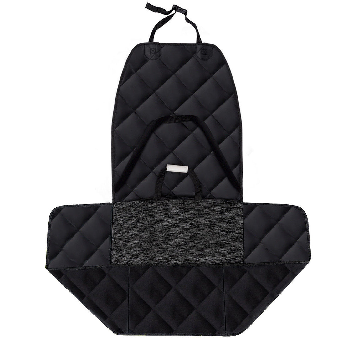 Waterproof Pet Front Seat Cover For Cars Nonslip Rubber Backing w/ Anchor Black Image 7