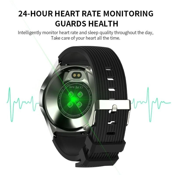 1.28 Full Screen Touch Heart Rate Monitor Call Reminder Fitness Smart Watch Image 10