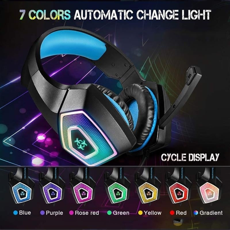 Game Headset Large RGB Light-emitting Wired Headphone Image 10